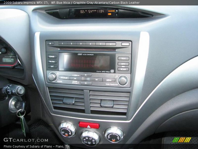 WR Blue Mica / Graphite Gray Alcantara/Carbon Black Leather 2009 Subaru Impreza WRX STi