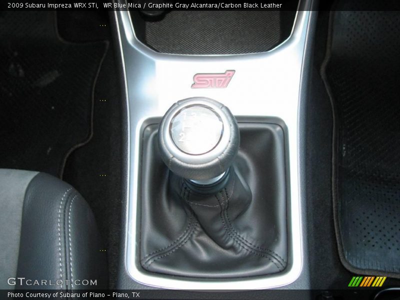 WR Blue Mica / Graphite Gray Alcantara/Carbon Black Leather 2009 Subaru Impreza WRX STi