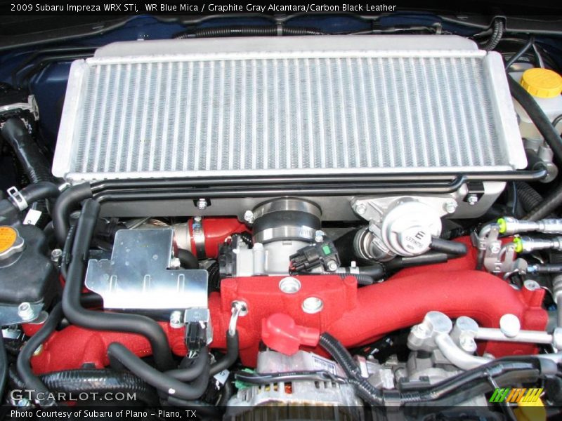 WR Blue Mica / Graphite Gray Alcantara/Carbon Black Leather 2009 Subaru Impreza WRX STi