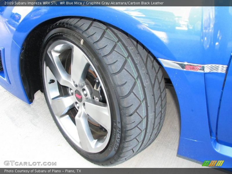 WR Blue Mica / Graphite Gray Alcantara/Carbon Black Leather 2009 Subaru Impreza WRX STi