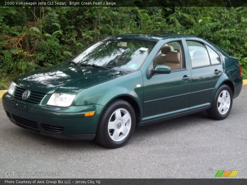 Bright Green Pearl / Beige 2000 Volkswagen Jetta GLS Sedan