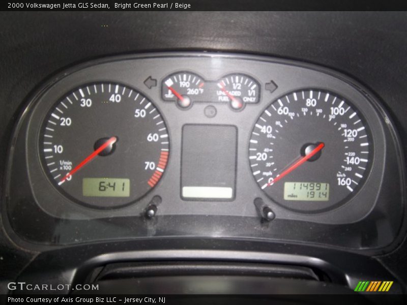 Bright Green Pearl / Beige 2000 Volkswagen Jetta GLS Sedan