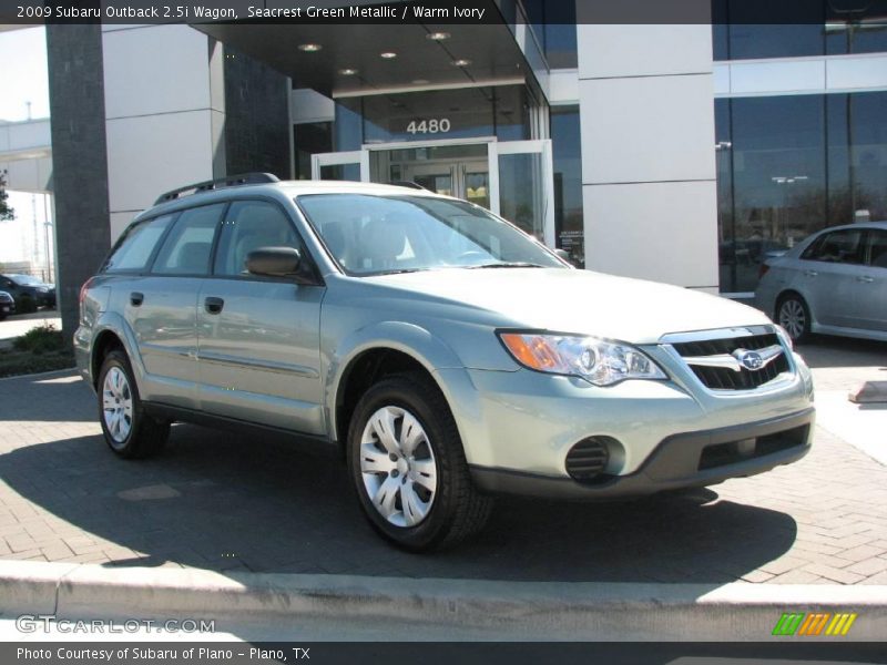 Seacrest Green Metallic / Warm Ivory 2009 Subaru Outback 2.5i Wagon