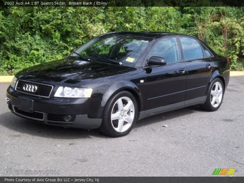 Brilliant Black / Ebony 2003 Audi A4 1.8T quattro Sedan