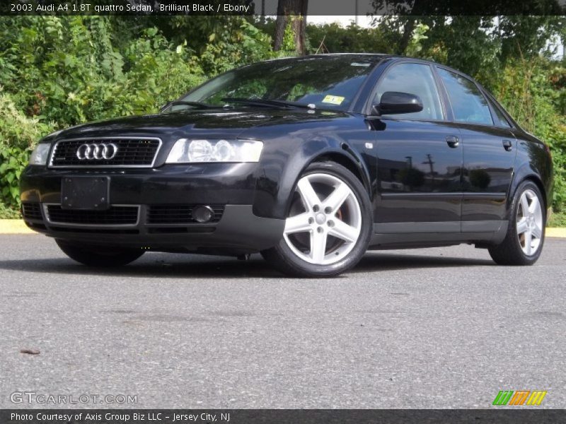 Brilliant Black / Ebony 2003 Audi A4 1.8T quattro Sedan