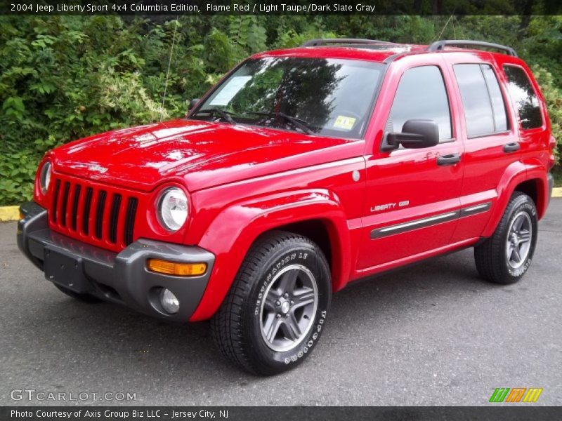 Flame Red / Light Taupe/Dark Slate Gray 2004 Jeep Liberty Sport 4x4 Columbia Edition
