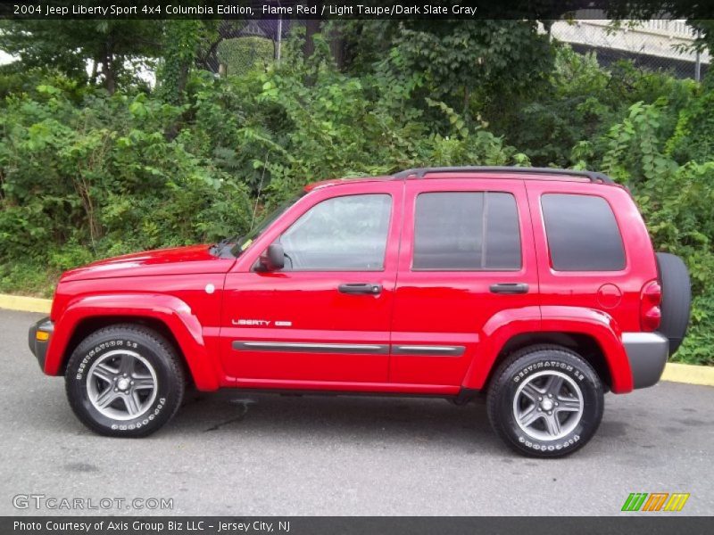 Flame Red / Light Taupe/Dark Slate Gray 2004 Jeep Liberty Sport 4x4 Columbia Edition