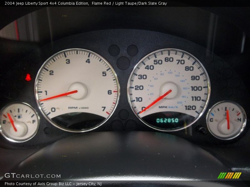 Flame Red / Light Taupe/Dark Slate Gray 2004 Jeep Liberty Sport 4x4 Columbia Edition