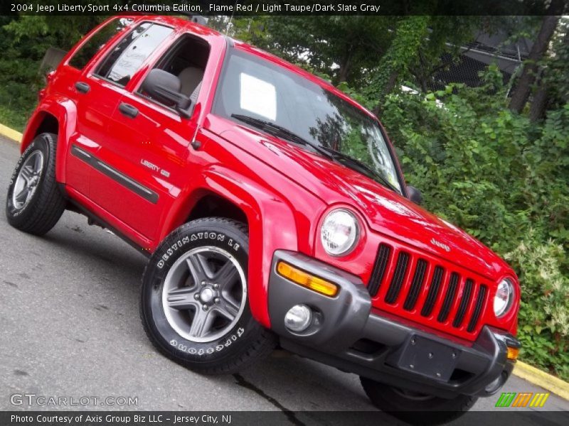 Flame Red / Light Taupe/Dark Slate Gray 2004 Jeep Liberty Sport 4x4 Columbia Edition