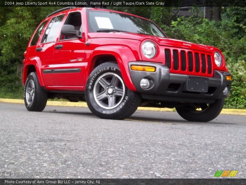 Flame Red / Light Taupe/Dark Slate Gray 2004 Jeep Liberty Sport 4x4 Columbia Edition