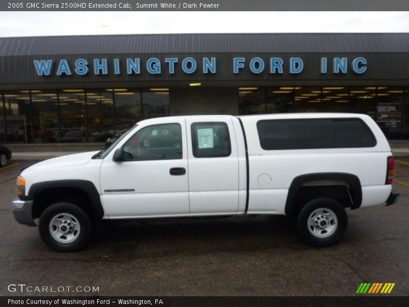 Summit White / Dark Pewter 2005 GMC Sierra 2500HD Extended Cab