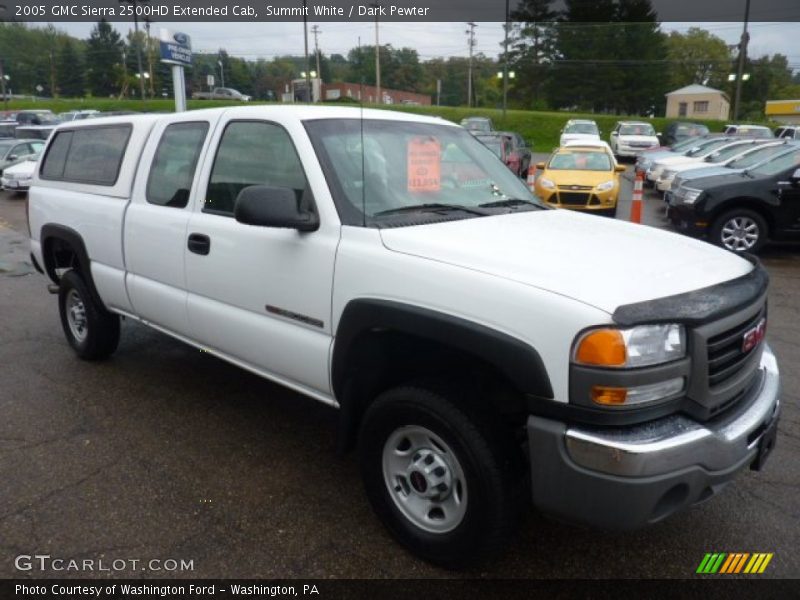 Summit White / Dark Pewter 2005 GMC Sierra 2500HD Extended Cab