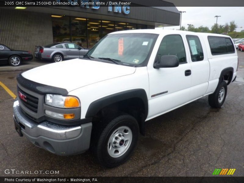 Summit White / Dark Pewter 2005 GMC Sierra 2500HD Extended Cab