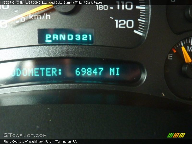 Summit White / Dark Pewter 2005 GMC Sierra 2500HD Extended Cab