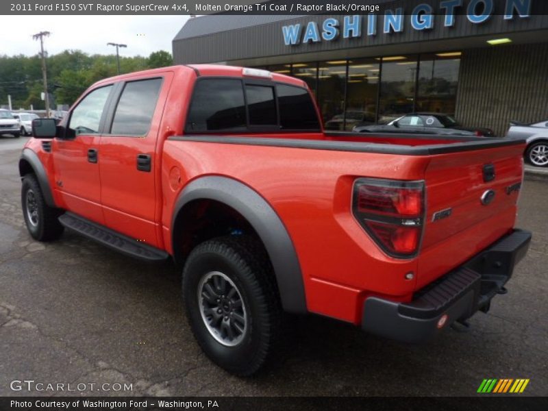  2011 F150 SVT Raptor SuperCrew 4x4 Molten Orange Tri Coat