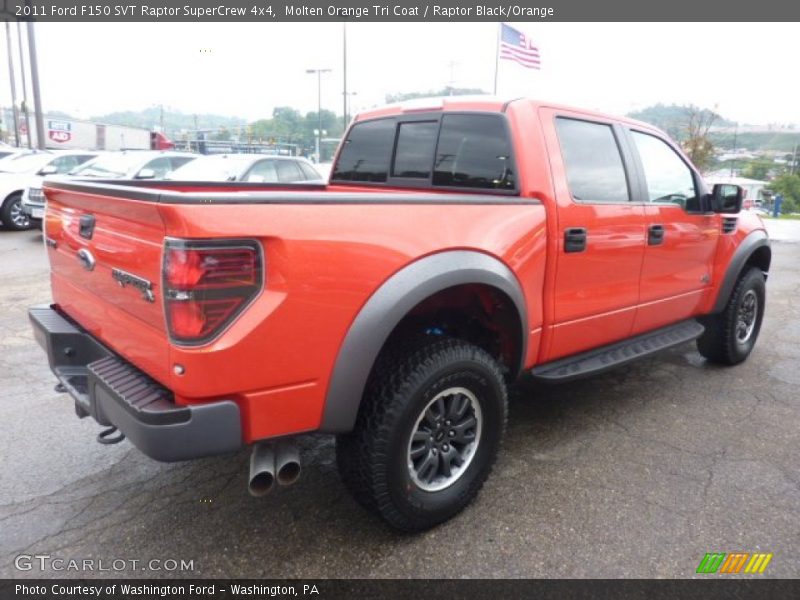  2011 F150 SVT Raptor SuperCrew 4x4 Molten Orange Tri Coat