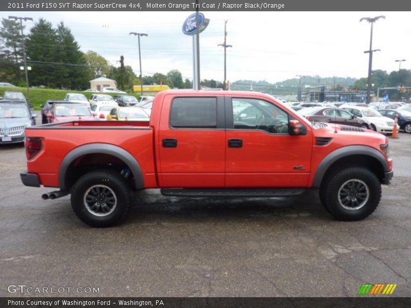  2011 F150 SVT Raptor SuperCrew 4x4 Molten Orange Tri Coat