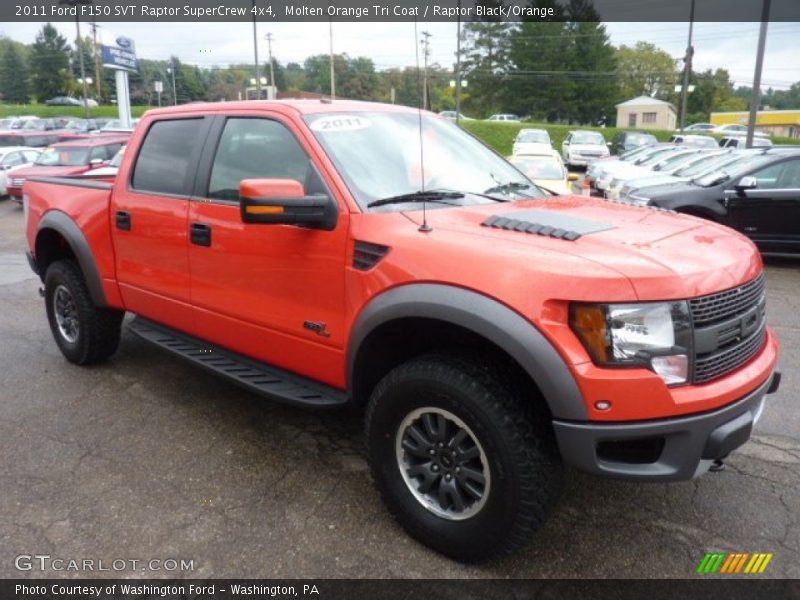 Front 3/4 View of 2011 F150 SVT Raptor SuperCrew 4x4