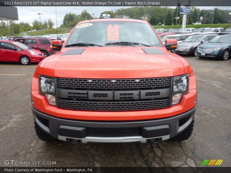  2011 F150 SVT Raptor SuperCrew 4x4 Molten Orange Tri Coat