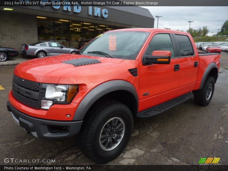 Molten Orange Tri Coat / Raptor Black/Orange 2011 Ford F150 SVT Raptor SuperCrew 4x4