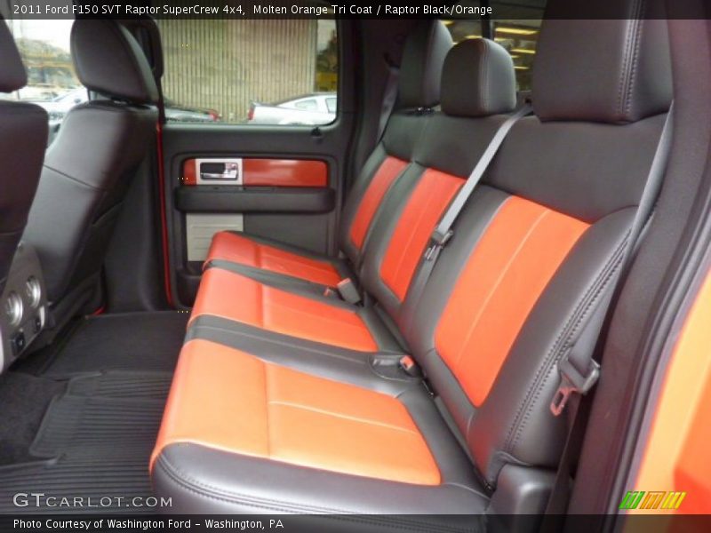  2011 F150 SVT Raptor SuperCrew 4x4 Raptor Black/Orange Interior