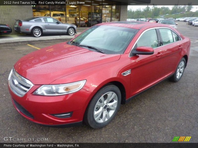 Red Candy Metallic / Light Stone 2012 Ford Taurus SEL