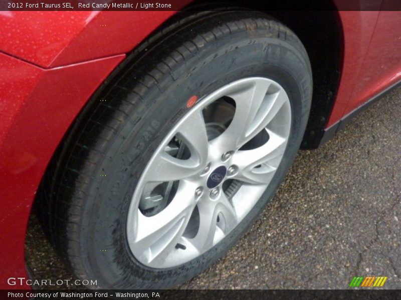 Red Candy Metallic / Light Stone 2012 Ford Taurus SEL
