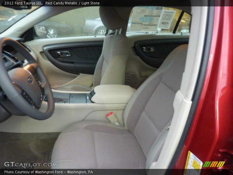 Red Candy Metallic / Light Stone 2012 Ford Taurus SEL