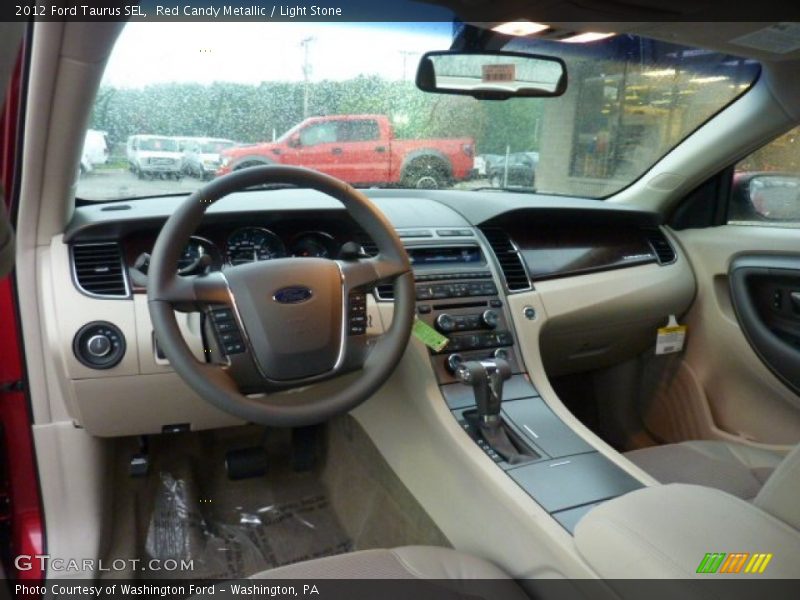 Red Candy Metallic / Light Stone 2012 Ford Taurus SEL