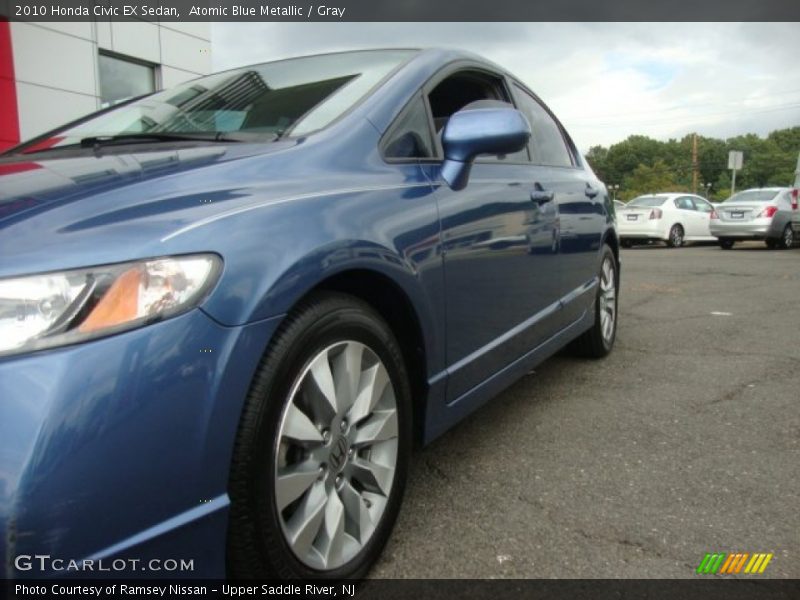 Atomic Blue Metallic / Gray 2010 Honda Civic EX Sedan