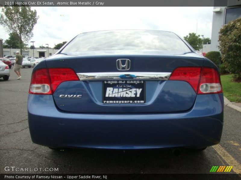 Atomic Blue Metallic / Gray 2010 Honda Civic EX Sedan