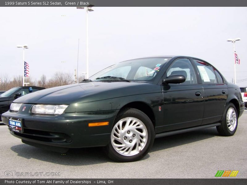 Green / Black 1999 Saturn S Series SL2 Sedan