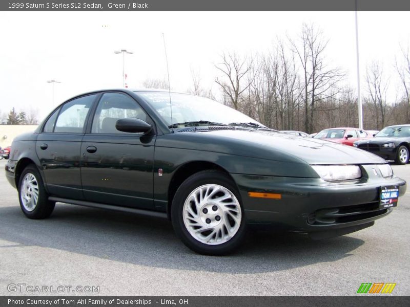 Green / Black 1999 Saturn S Series SL2 Sedan
