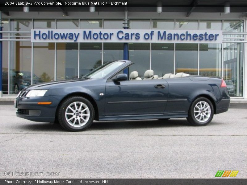 Nocturne Blue Metallic / Parchment 2004 Saab 9-3 Arc Convertible