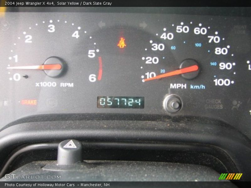 Solar Yellow / Dark Slate Gray 2004 Jeep Wrangler X 4x4