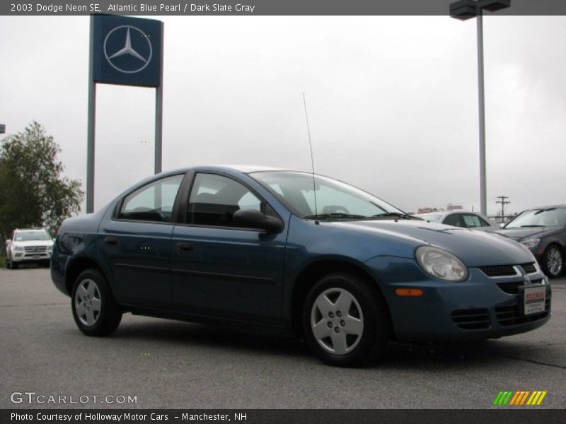 Atlantic Blue Pearl / Dark Slate Gray 2003 Dodge Neon SE