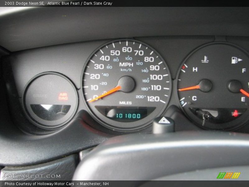 Atlantic Blue Pearl / Dark Slate Gray 2003 Dodge Neon SE