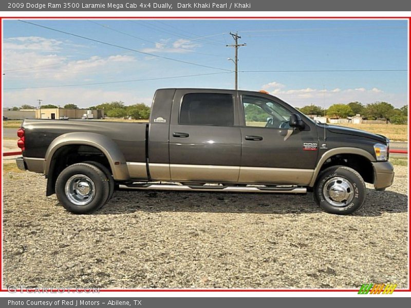 2009 Ram 3500 Laramie Mega Cab 4x4 Dually Dark Khaki Pearl