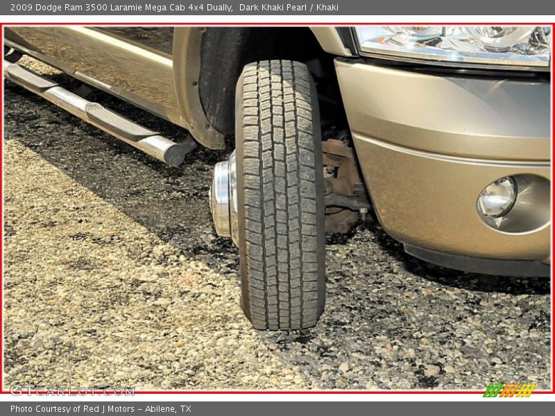 Dark Khaki Pearl / Khaki 2009 Dodge Ram 3500 Laramie Mega Cab 4x4 Dually