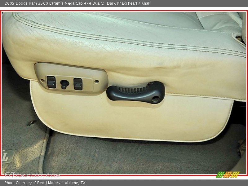 Dark Khaki Pearl / Khaki 2009 Dodge Ram 3500 Laramie Mega Cab 4x4 Dually