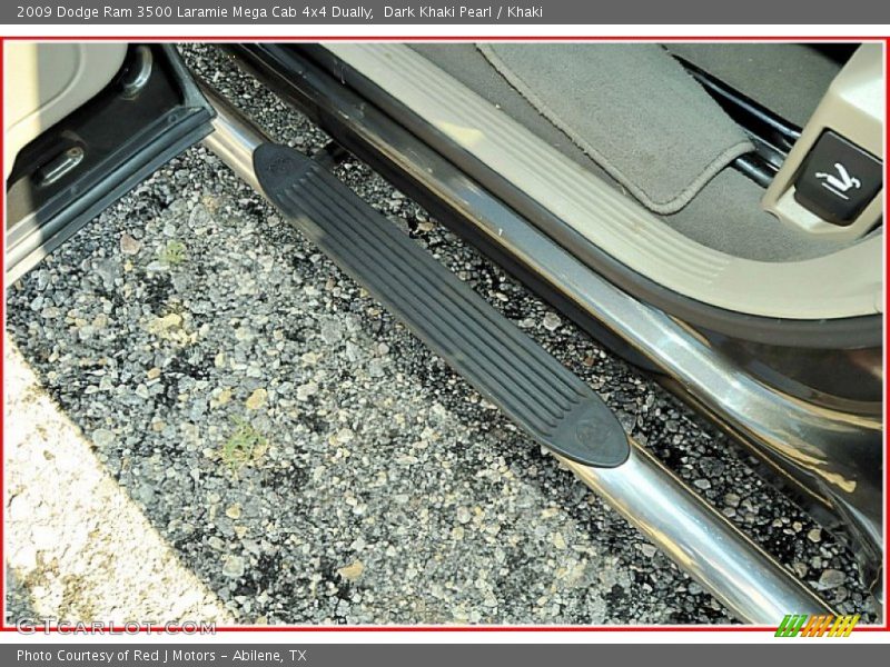 Dark Khaki Pearl / Khaki 2009 Dodge Ram 3500 Laramie Mega Cab 4x4 Dually