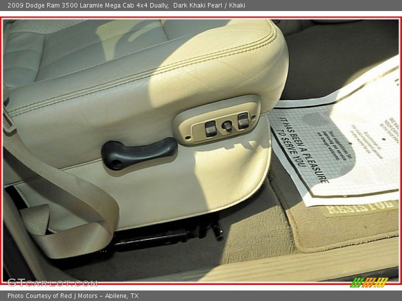 Dark Khaki Pearl / Khaki 2009 Dodge Ram 3500 Laramie Mega Cab 4x4 Dually