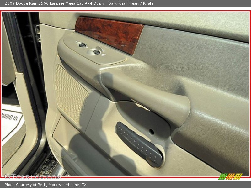 Dark Khaki Pearl / Khaki 2009 Dodge Ram 3500 Laramie Mega Cab 4x4 Dually