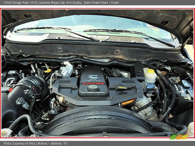  2009 Ram 3500 Laramie Mega Cab 4x4 Dually Engine - 6.7 Liter Cummins OHV 24-Valve BLUETEC Turbo-Diesel Inline 6 Cylinder