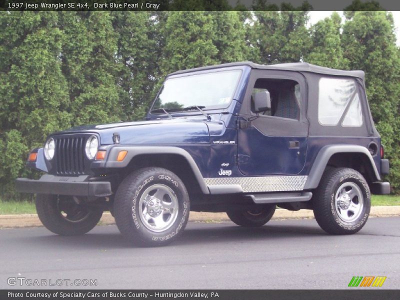 Dark Blue Pearl / Gray 1997 Jeep Wrangler SE 4x4