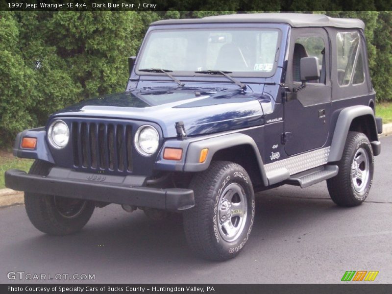 Dark Blue Pearl / Gray 1997 Jeep Wrangler SE 4x4