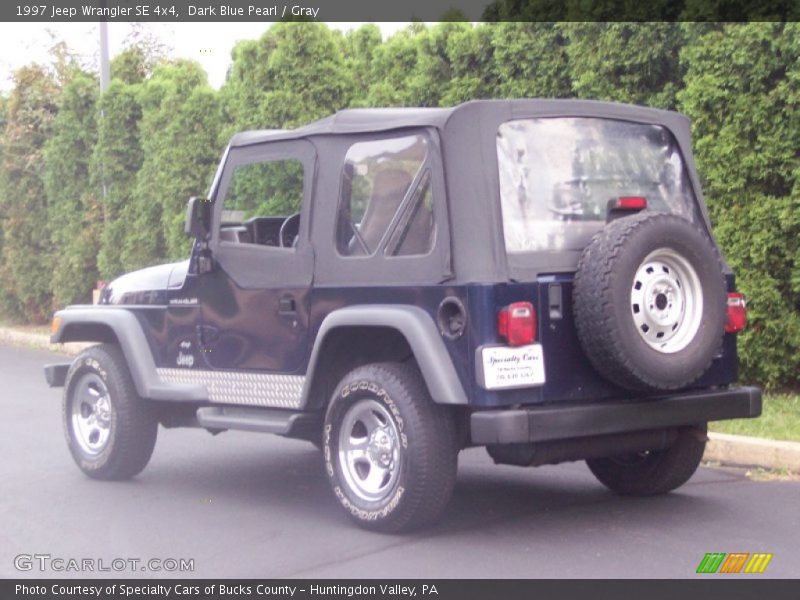 Dark Blue Pearl / Gray 1997 Jeep Wrangler SE 4x4