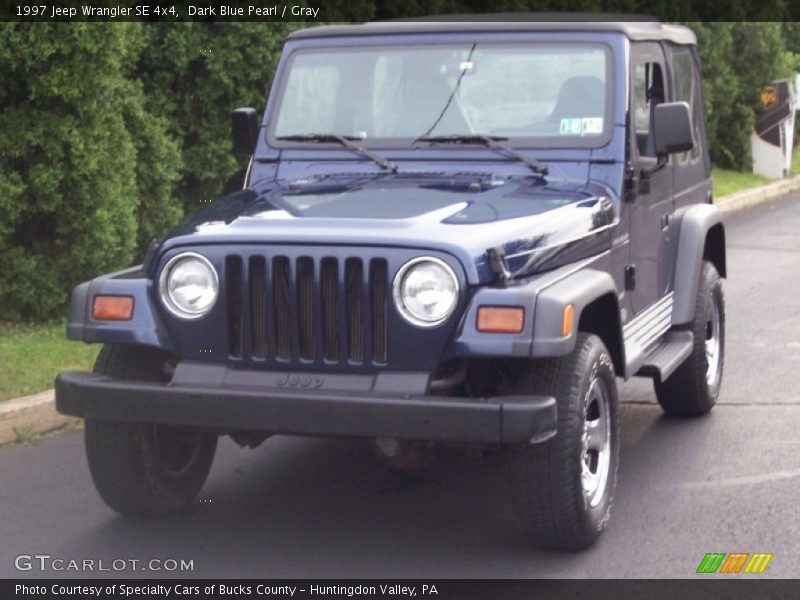 Dark Blue Pearl / Gray 1997 Jeep Wrangler SE 4x4