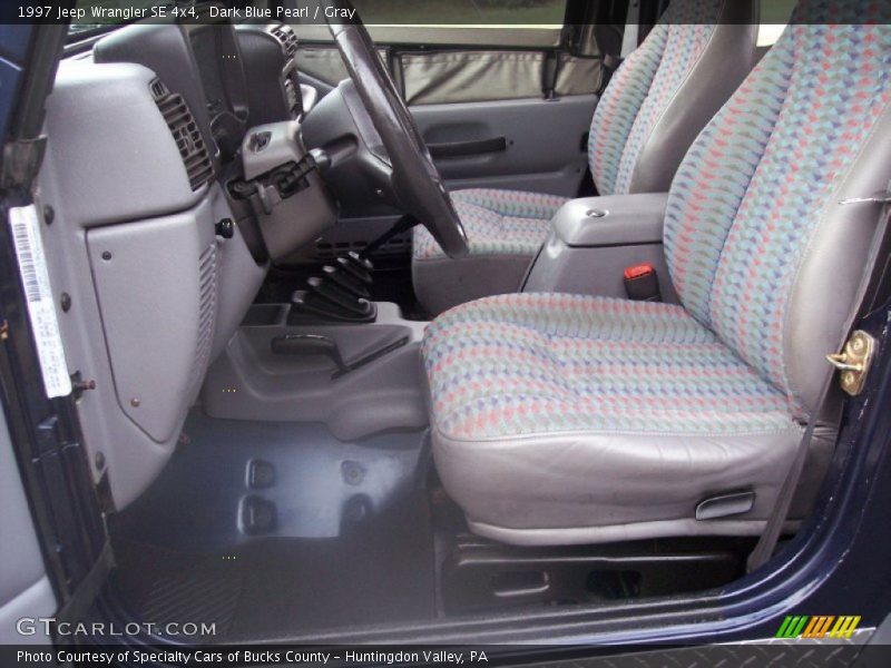 Dark Blue Pearl / Gray 1997 Jeep Wrangler SE 4x4