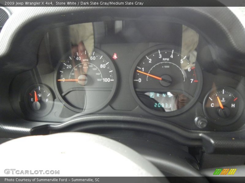 Stone White / Dark Slate Gray/Medium Slate Gray 2009 Jeep Wrangler X 4x4